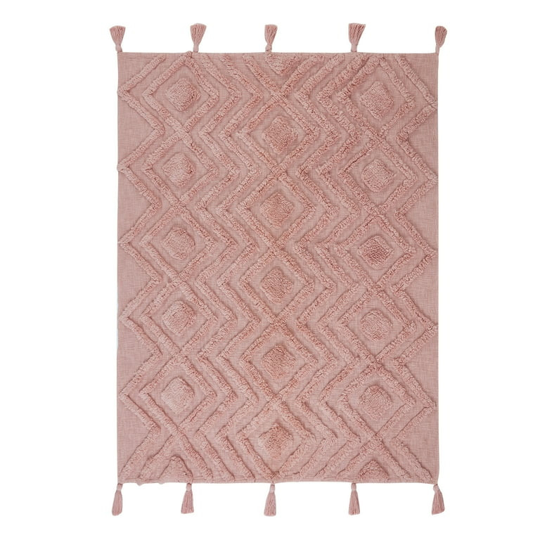 My Texas House Cameron Tufted 100% Cotton Throw, 60" x 50", Pink - Walmart.com | Walmart (US)