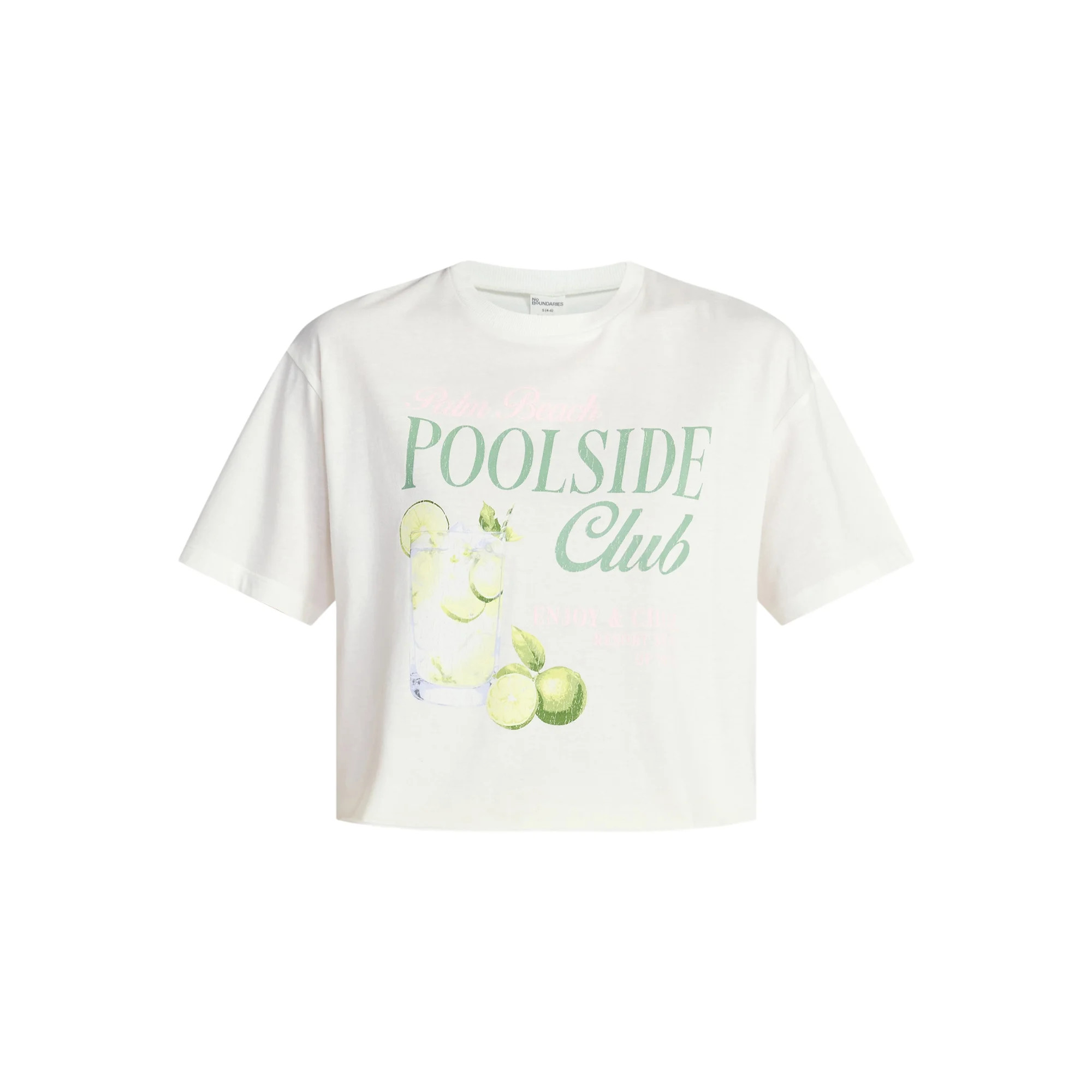 No Boundaries Boxy Cropped Graphic Tee, Women's XXS-XXL | Walmart (US)