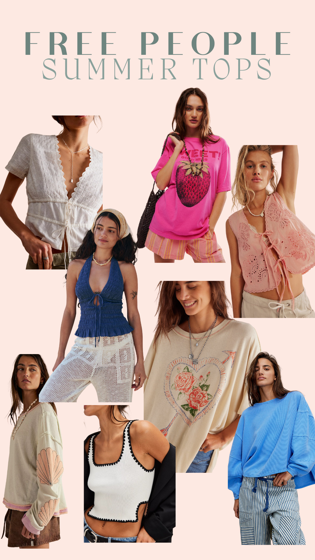 Free People Summer Tops You Need in Your Closet 🧺✨
Breezy, romantic, and effortlessly cool — these are my go-to picks for that dreamy, sun-kissed vibe. Perfect for beach days, farmer’s markets, or just twirling around your house barefoot 🌼💫
🛒 Shop all my faves on LTK now!
#freepeople #summerstyle #bohovibes #LTKspring #LTKfashion #freetheboho #LTKunder100 #whattowear #feminineaesthetic #coastalcowgirl

 

 #LTKSeasonal #LTKFindsUnder100 #LTKStyleTip