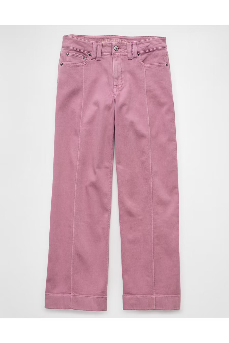 AE Dreamy Drape Stretch Low-Rise Baggy Wide-Leg Pant Women's Purple Wash 2 Long | American Eagle Outfitters (US & CA)