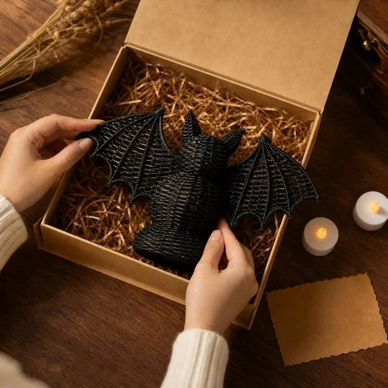 Woven Bat Figurine for Tabletop Decor, Decorative Boho Halloween Figurine for Mantel, Handcrafted... | Walmart (US)