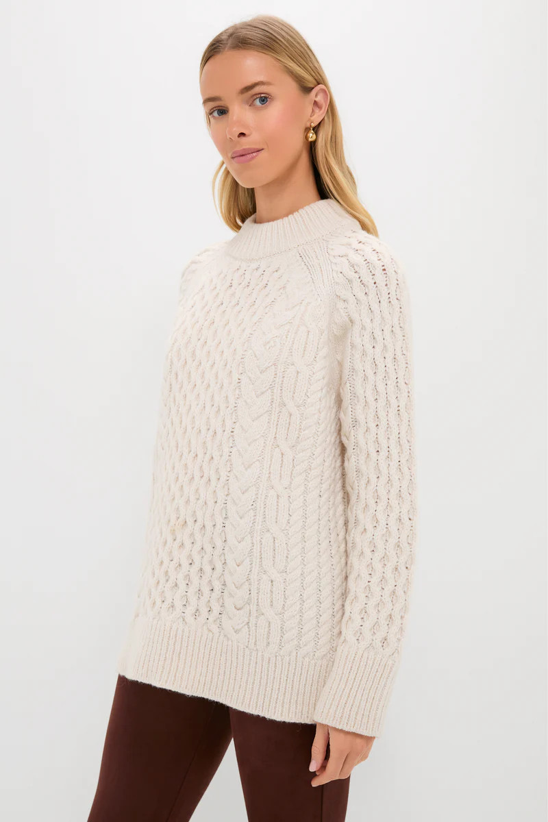 Ivory Galway Fisherman Sweater | Tuckernuck (US)