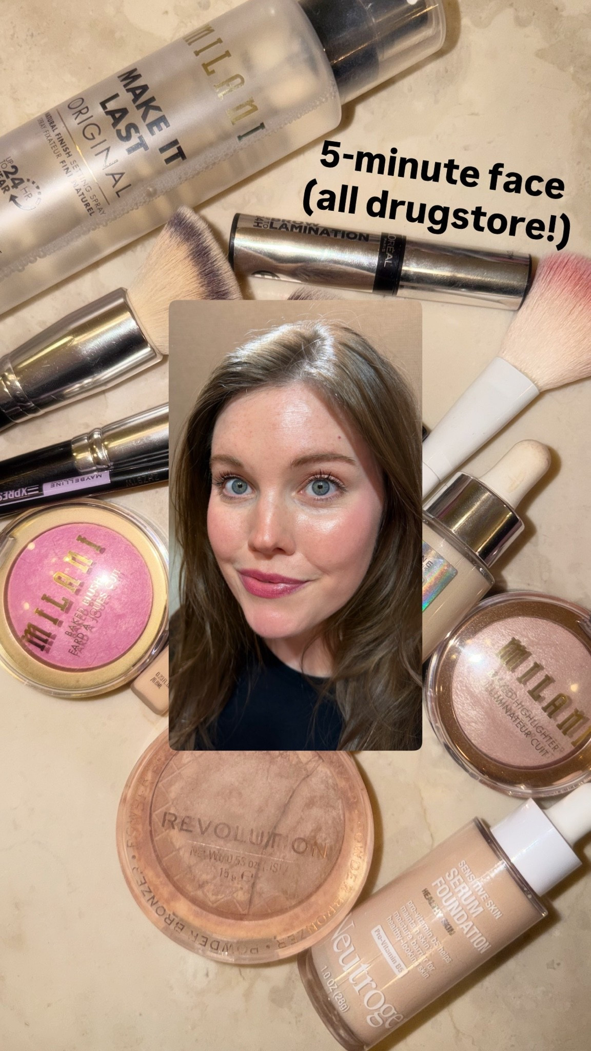 5-minute makeup look! All drugstore products!
..........
5-minute drugstore makeup easy makeup quick makeup Milani blush baked blush makeup dupe Patrick ta dupe baked highlighter Milani highlighter skin tint Neutrogena foundation beginner makeup mom makeup mom look clean girl makeup clean girl aesthetic pink blush fair skin makeup spf makeup sunscreen drugstore foundation drugstore Blush drugstore bronzer powder bronzer contour laminated brows brow lamination teen makeup
Summer makeup spring makeup sheer makeup sheer foundation light coverage foundation brow pencil

#LTKgrwm #LTKmorningroutine #LTKBeauty