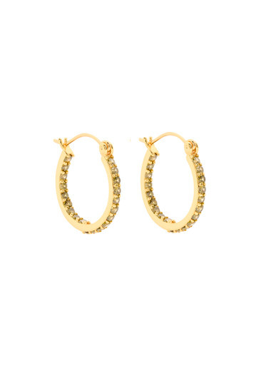 Mini Serena 18kt gold-plated hoop earrings | Harvey Nichols