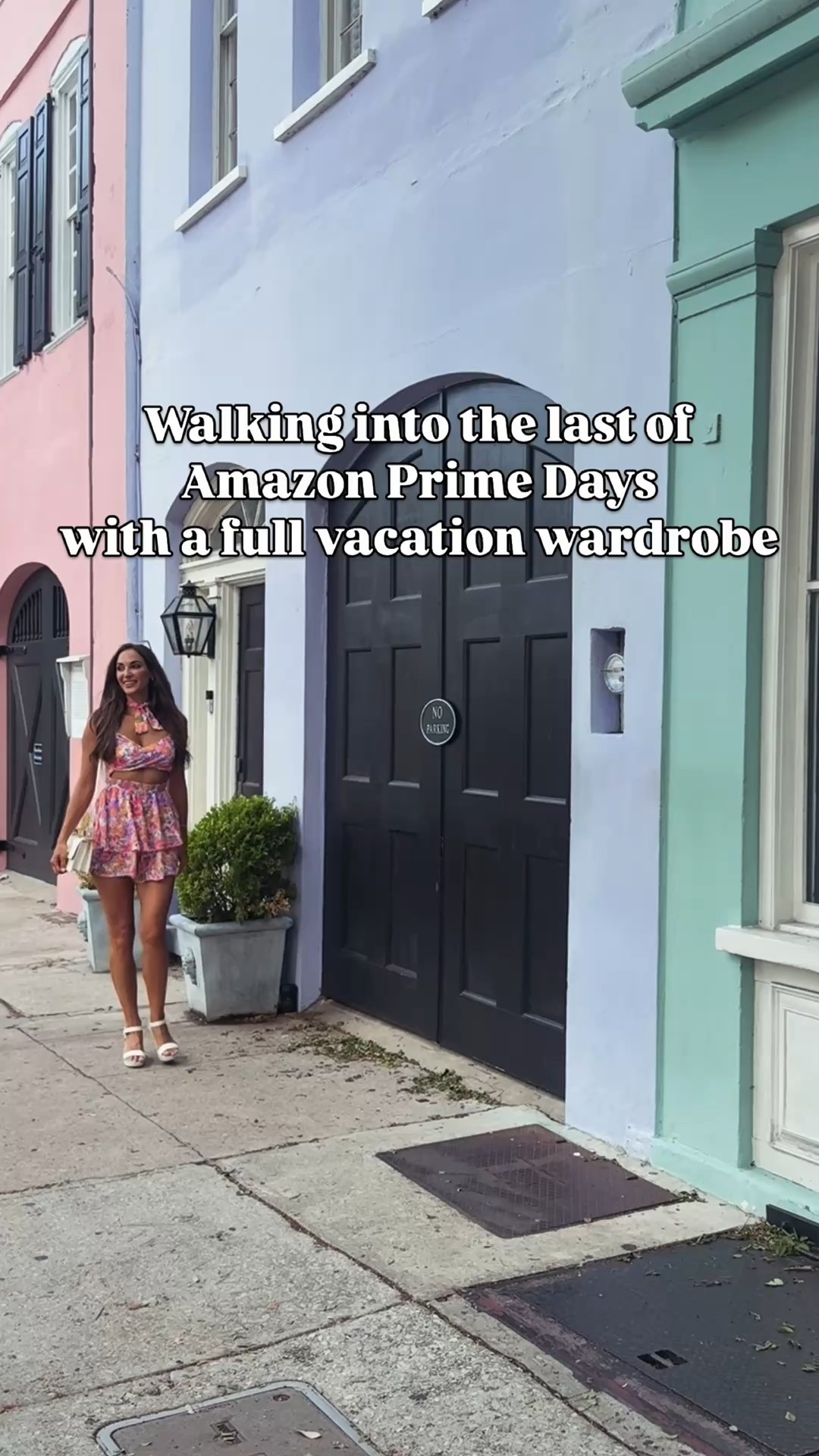 Floral romper dress from Amazon ! I tied the straps around the back and around my neck but can also be a bow in the back! #floraldrees #amazonfinds #amazonfashion #vacationoutfit