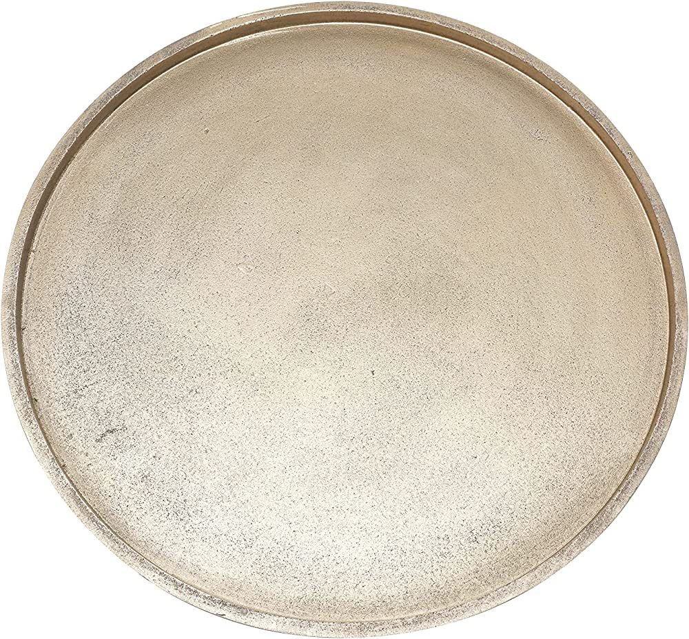 RM ROOMERS 15 inch Worn Round Gold Tray, Gold Decorative Tray for Coffee Table, Round Gold Servin... | Amazon (US)