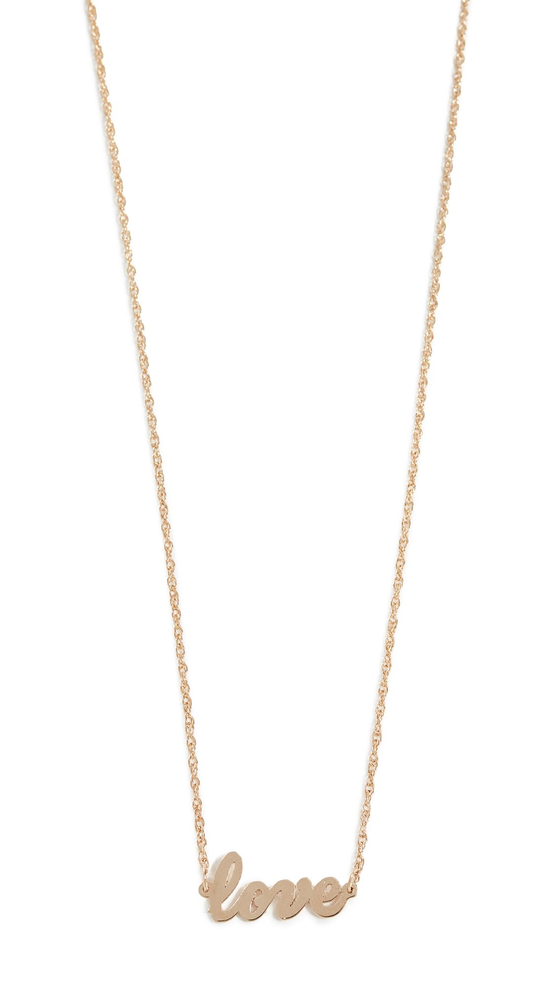 Jennifer Zeuner Jewelry Cursive LOVE Necklace | Shopbop