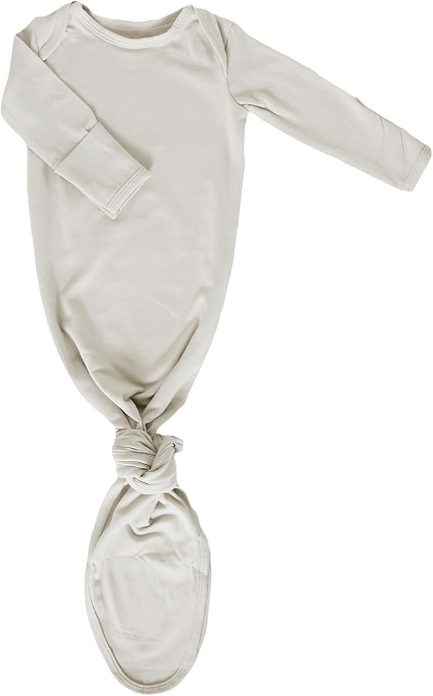 Marlowe & Co Organic Cotton Knotted Newborn Baby Gown, Soft Knotted Sleeper Gown for Baby Boy and Gi | Amazon (US)