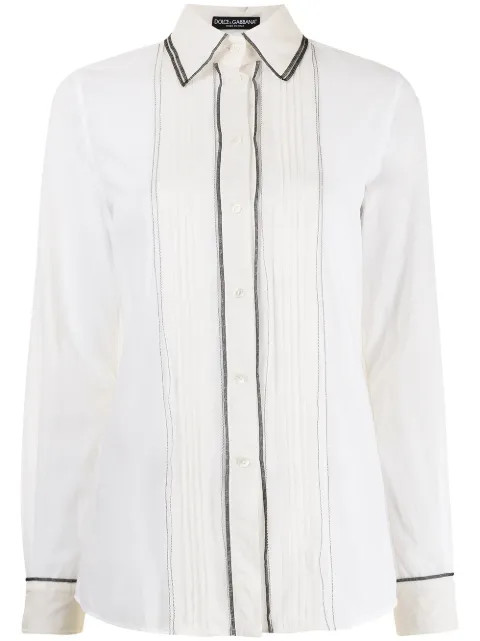 contrast trim long-sleeve shirt | Farfetch (RoW)