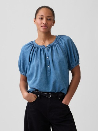 Oversized Puff Sleeve Top | Gap Factory