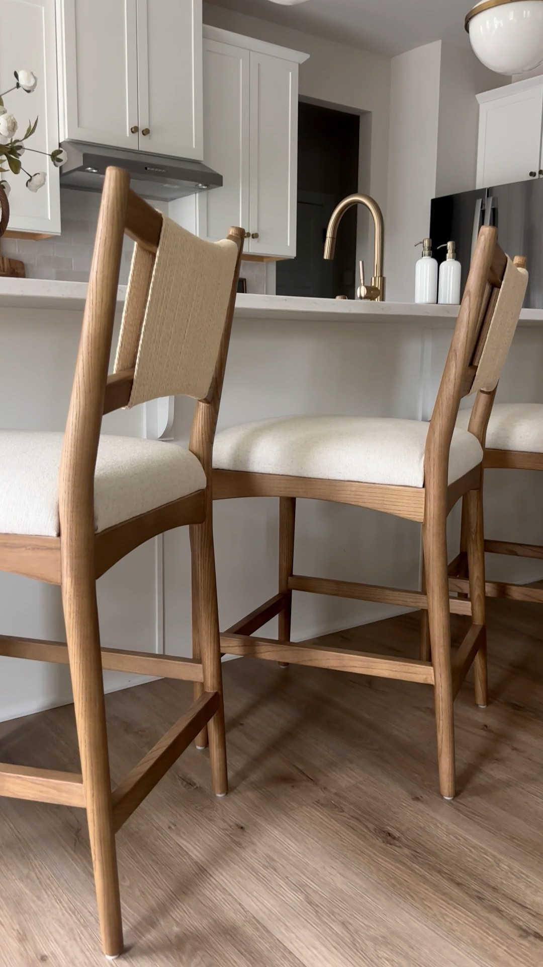Obsessed is an understatement with our kitchen counter stools! They’re absolute perfection! The wood tone and natural design elements are so stunning! 
#kitchen #counterstools #luluandgeorgia

#LTKHome