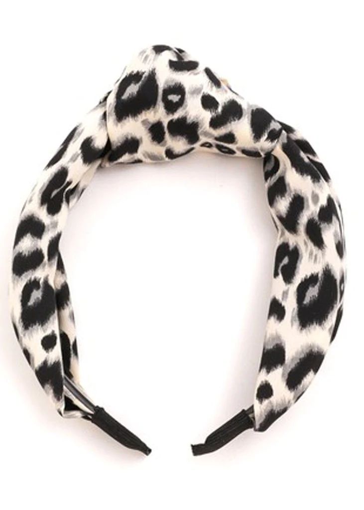 Snow Leopard Knotted Headband | Alice & Wonder