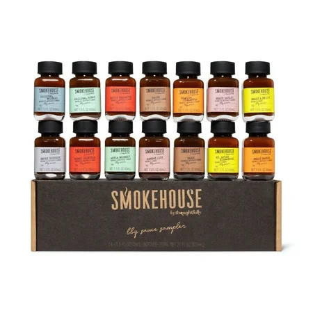 Smokehouse by Thoughtfully Gourmet Barbeque Sauce Gift Set, Sweet and Spicy Sauce Sampler Variety Pack for Father's Day, 14 Count | Walmart (US)