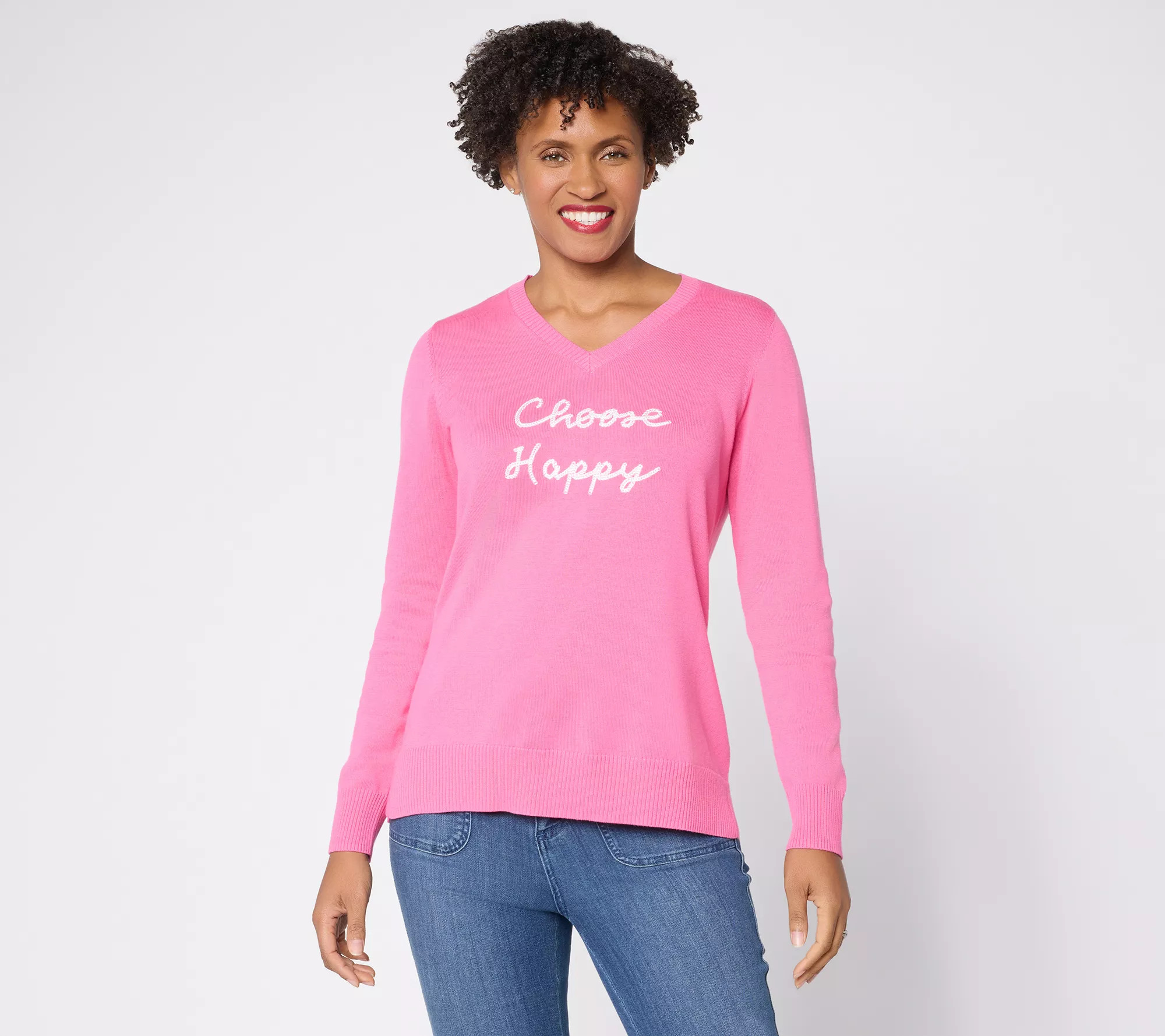 Belle by Kim Gravel Chic Speak Statement Sweater - QVC.com | QVC