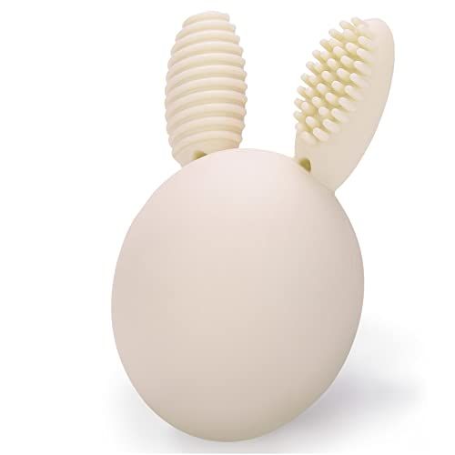 Teether Baby Teething Toy Rabbit Egg Rattle Toy Teething Pain Relief for Babies Boys Girls - Crea... | Amazon (US)