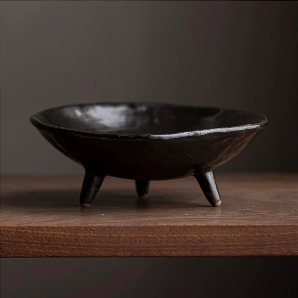 Handmade Ceramic Serving Bowl, 15.5cm (6.1 Inch) Three-Legged Wabi-Sabi Design for Appetizers, Co... | Amazon (CA)