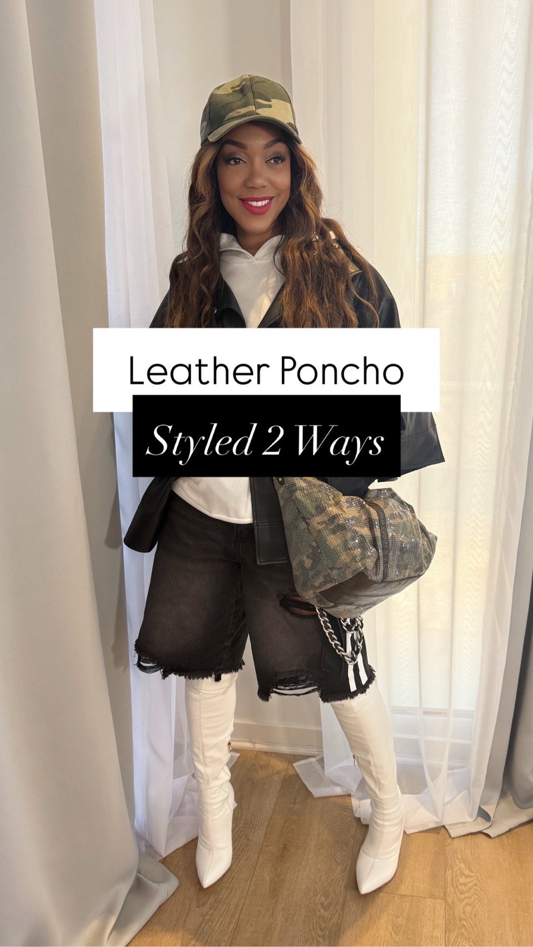 This leather poncho/cape is that layering piece that you didn’t know you needed. Styling is super easy!
I’m wearing a small.

#LTKootd #LTKOver40 #LTKWorkwear