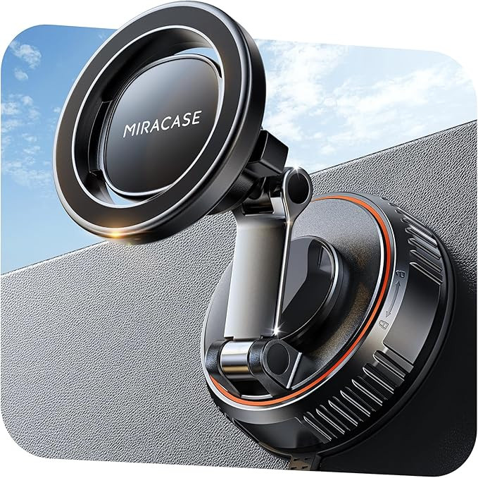 Miracase for MagSafe Car Mount[3800gf Strong Magnet & 90+LBS Suction Base]Magnetic Phone Holders ... | Amazon (US)