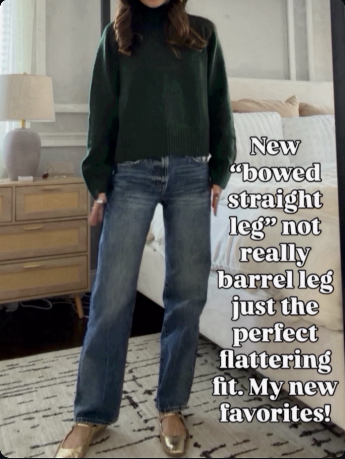 New “bowed straight leg” fit — not a barrel, just insanely flattering. My new favorites. 🔗⬇️

#LTKOver40 #LTKootd #LTKmomlife