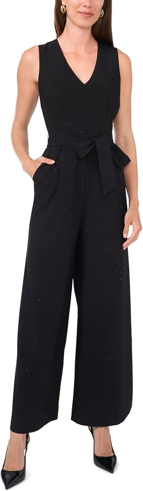 Vince Camuto Women's V-neck Wide Leg Jumpsuit | Amazon (US)