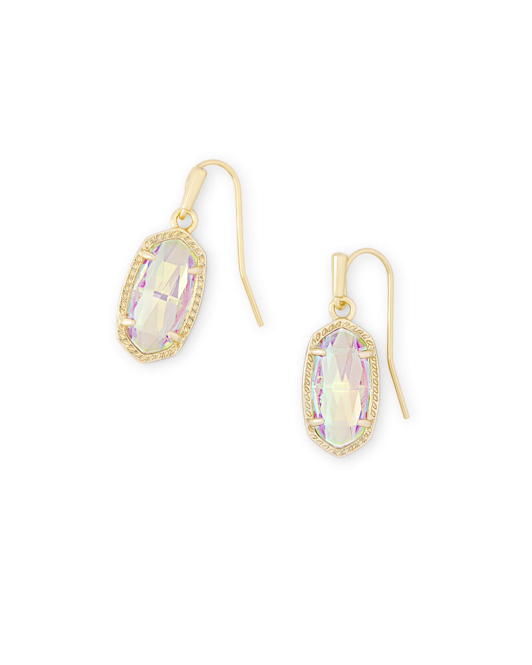 Lee Gold Drop Earrings in Dichroic Glass | Kendra Scott