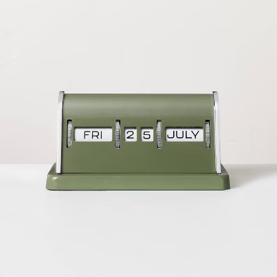 Perpetual Calendar Green/Chrome - Hearth & Hand™ with Magnolia | Target