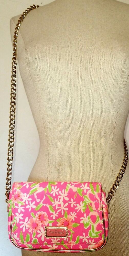 Details about   Lilly Pulitzer Floral Print Small Purse with Gold Link Strap NWOT | eBay US