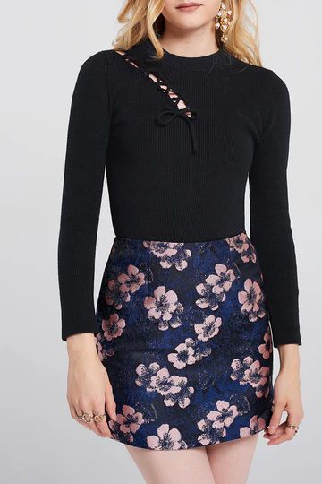 Joanna Metallic Flower Skirt | Storets (Global)