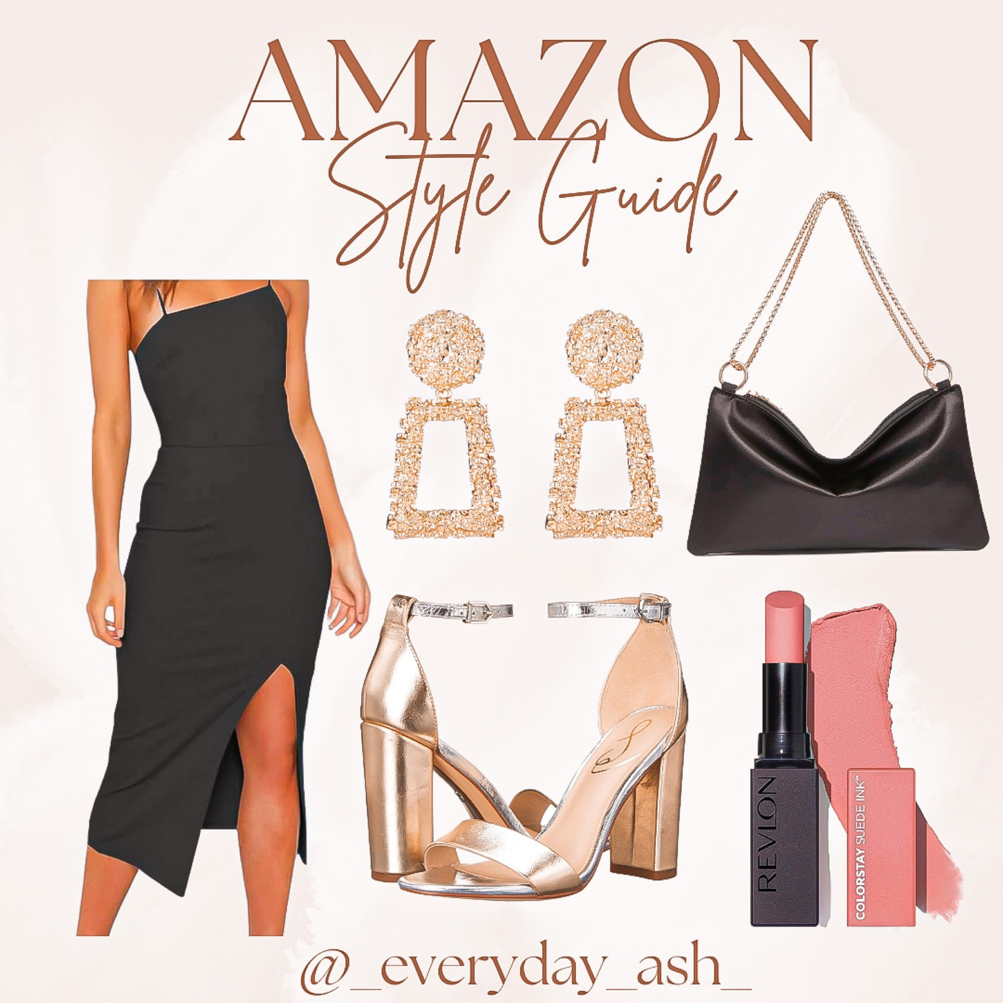 Wedding guest dress

Don’t stress about the dress. Black is simple and elegant. 🖤

Add accessories that are neutral or pops of color ✨

I love gold so that is what I would pair it with 😊
These styles come in many colors as well 🤍

Shoes- gold leaf metallic 
Lipstick - gut instinct  

Amazon dress, wedding guest dress, black dress, little black dress, wedding guest, wedding dress, high heels, Sam Edelman, Amazon must have, gold earrings, handbag, purse, clutch, makeup, lipstick, shoes, gold shoes, accessories  

#LTKwedding #LTKFind #LTKstyletip
