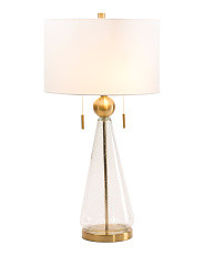33in Seeded Glass Metal Table Lamp | TJ Maxx
