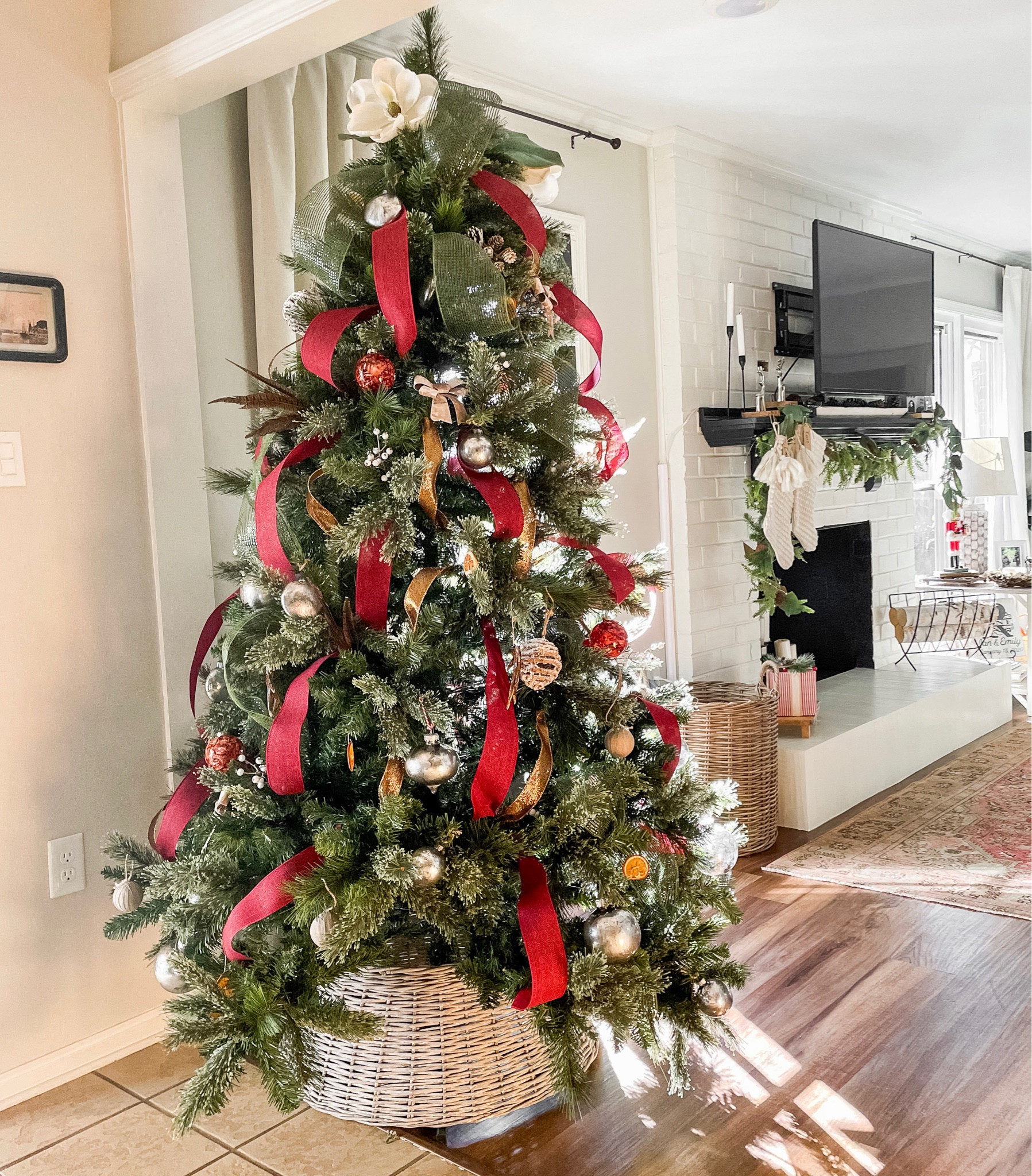 decorative Christmas tree ribbon
Decorate your tree with wired holiday ribbon! Vary texture, size and color for a full and balanced tree

#LTKSeasonal #LTKhome #LTKHoliday
