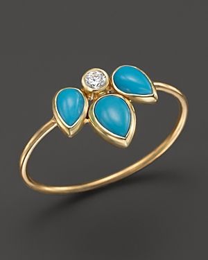 Zoe Chicco 14K Yellow Gold Ring with Turquoise and Diamond | Bloomingdale's (US)