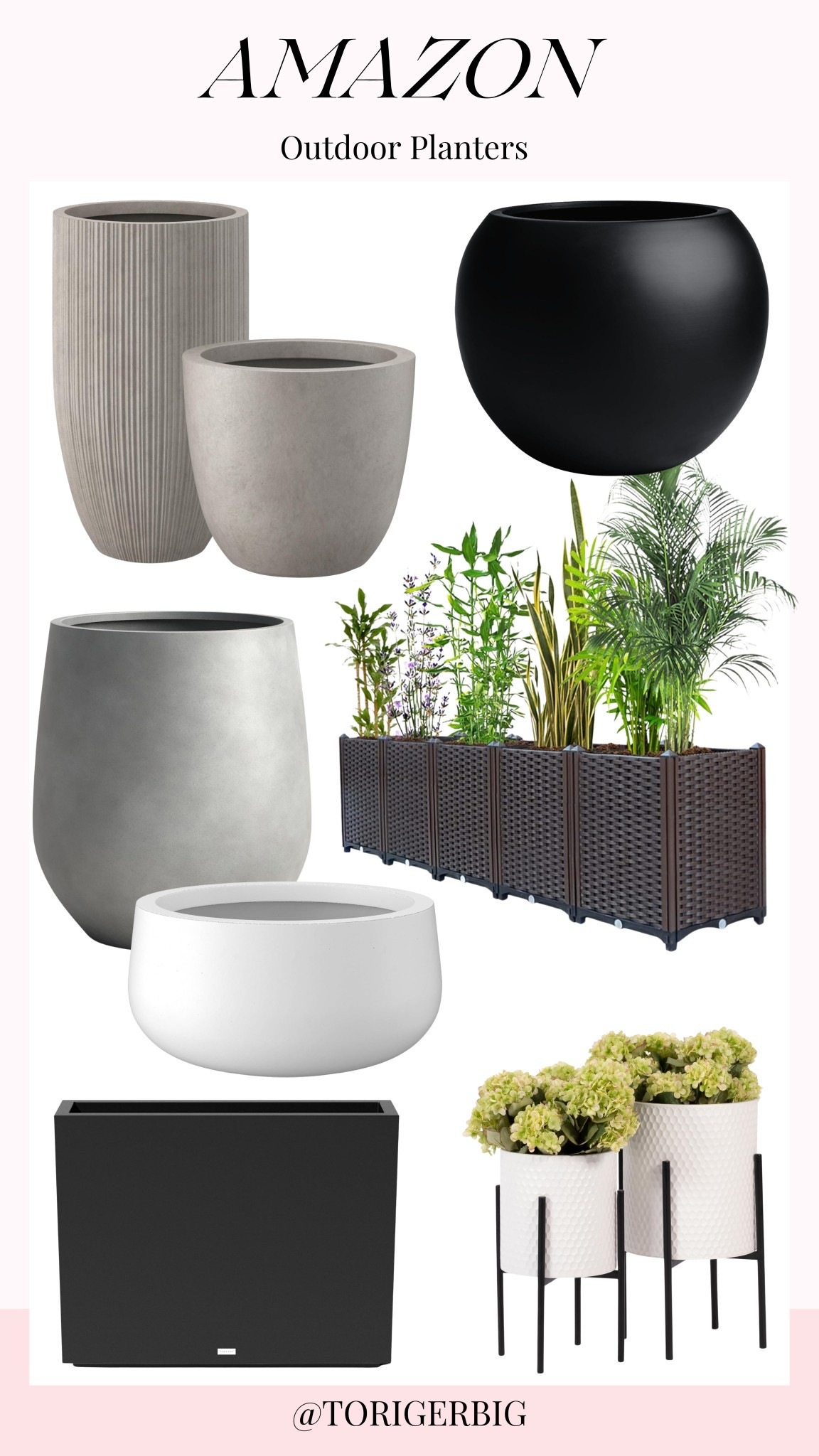 Obsessed with outdoor planters for the house. Amazon has the cutest ones right now. 

#amazon #planter #outdoordecor 

#LTKStyleTip #LTKFindsUnder100 #LTKHome
