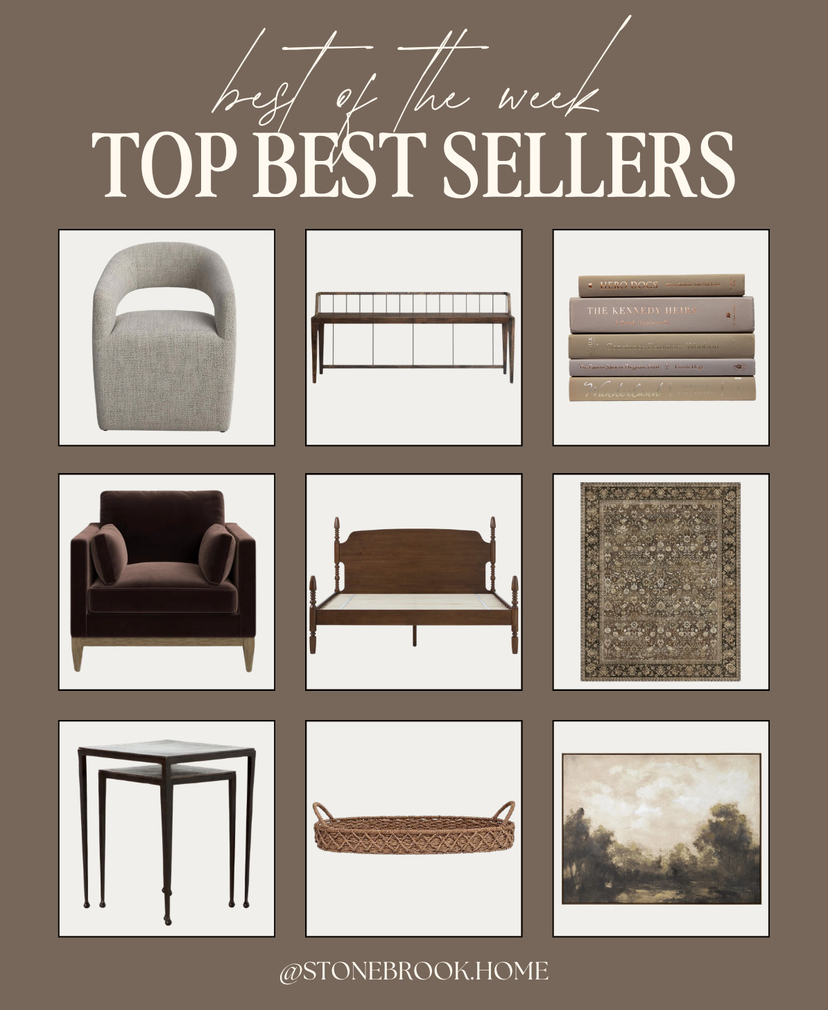 Last weeks top sellers & best of the week favorites! 

Wayfair, home decor finds, furniture finds, living room furniture, bedroom furniture, accent furniture, home decor, accent chair, upholstered accent chair, swivel chair, velvet accent chair, brown accent chair, wood bench, entryway bench, bedroom bench, wood bed frame, spindle bed, wood platform bed, vintage inspired rug, traditional area rug, Persian style rug, area rug, nesting tables, side tables, end tables, woven tray, rattan tray, decorative tray, coffee table books, decorative books, wall art, landscape wall art, vintage landscape art, framed wall art, traditional home decor, classic home decor, living room decor, bedroom decor, entryway decor, designer furniture, affordable furniture, designer look for less, home furniture finds 

 #LTKSeasonal #LTKOver40 #LTKHome