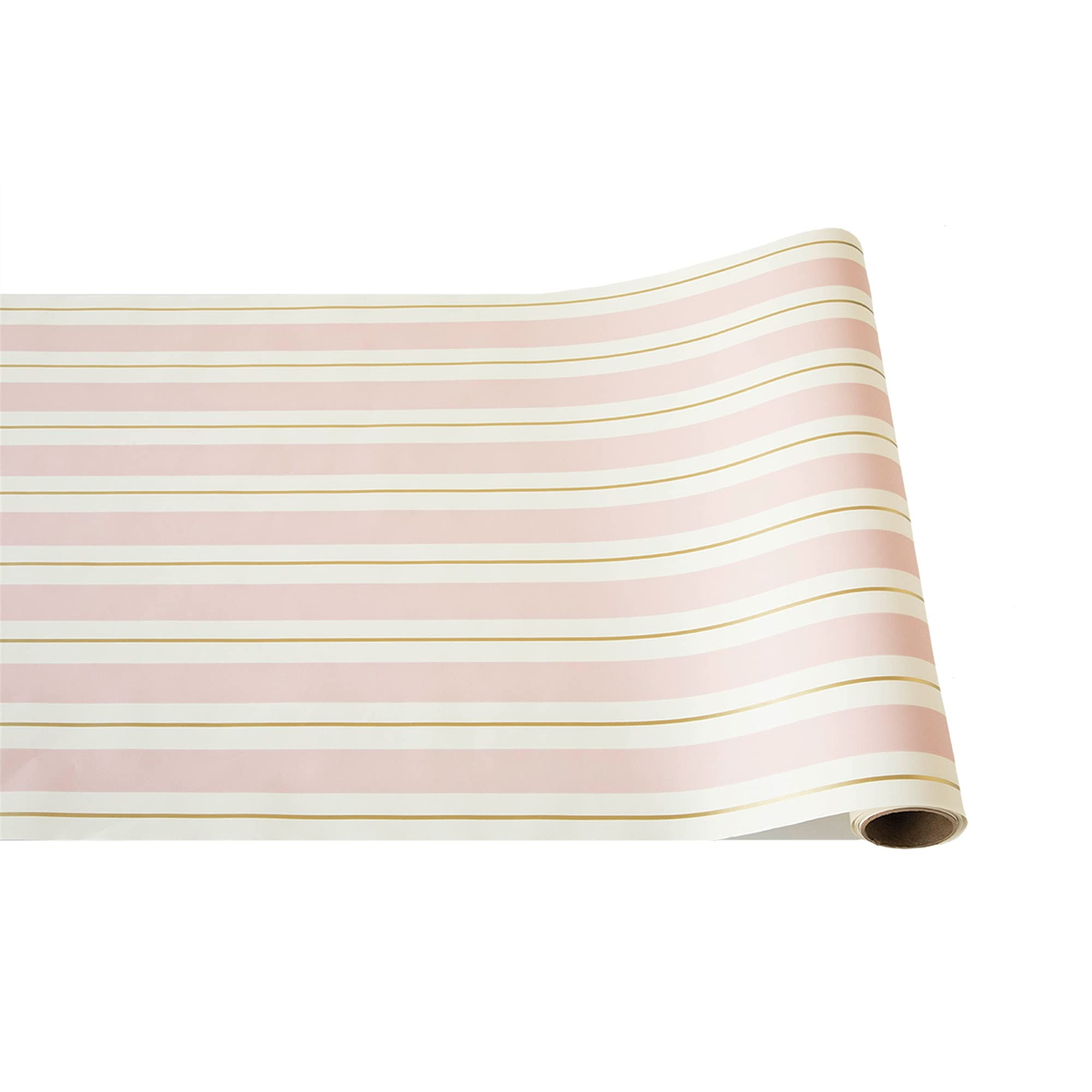 Pink Gold Striped Table Runner - Disposable Paper Table Runner Roll for Parties or Weddings - Ame... | Amazon (US)