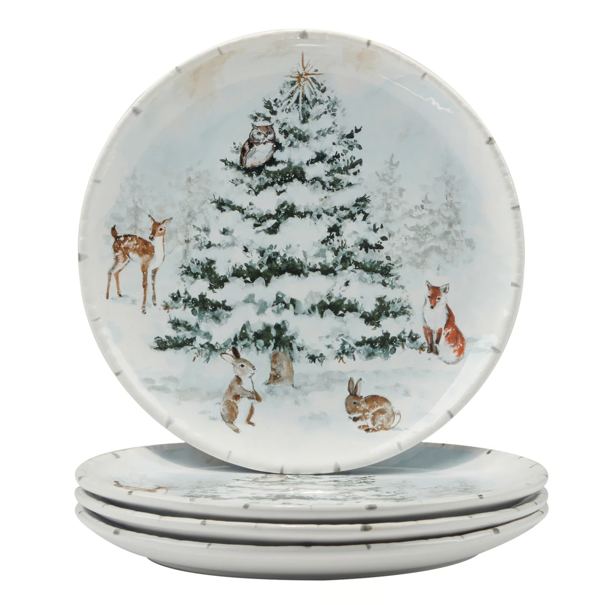 Winter's Frost Set of 4 Dinner Plates (Set of 4) | Wayfair North America