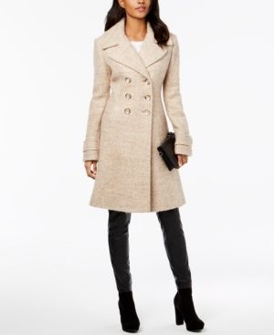 Ivanka Trump Double-Breasted Textured Coat | Macys (US)