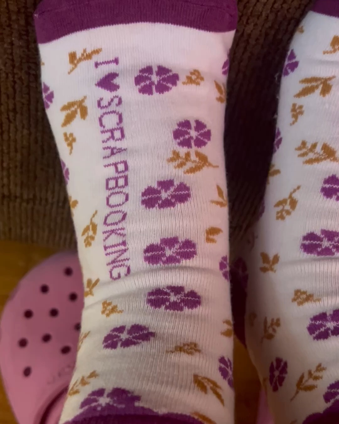These Creative Memories I Love Scrapbooking Socks 🧦 are so cute! They keep my feet nice and warm and they are so comfortable too!

#LTKootd #LTKstorytime #LTKHome