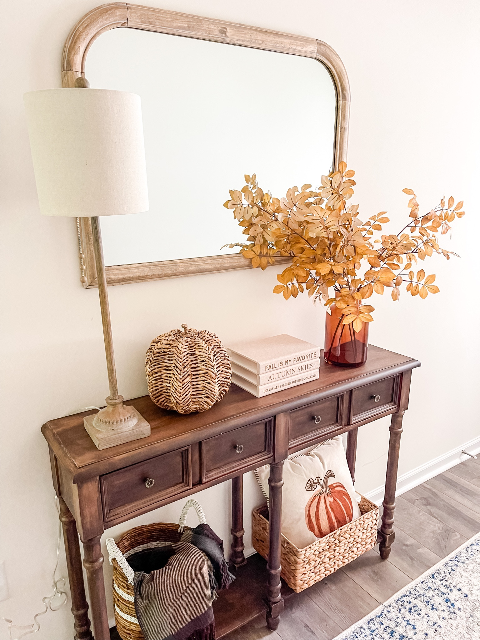 Fall entryway table decor 

#LTKhome #LTKFind #LTKSeasonal