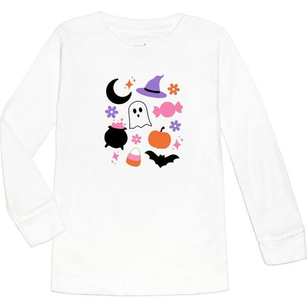 Halloween Fun Long Sleeve Shirt, White | Maisonette