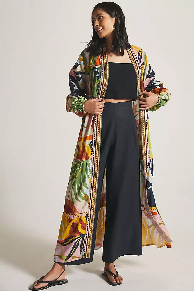 Conditions Apply Leaf Kimono | Anthropologie (US)