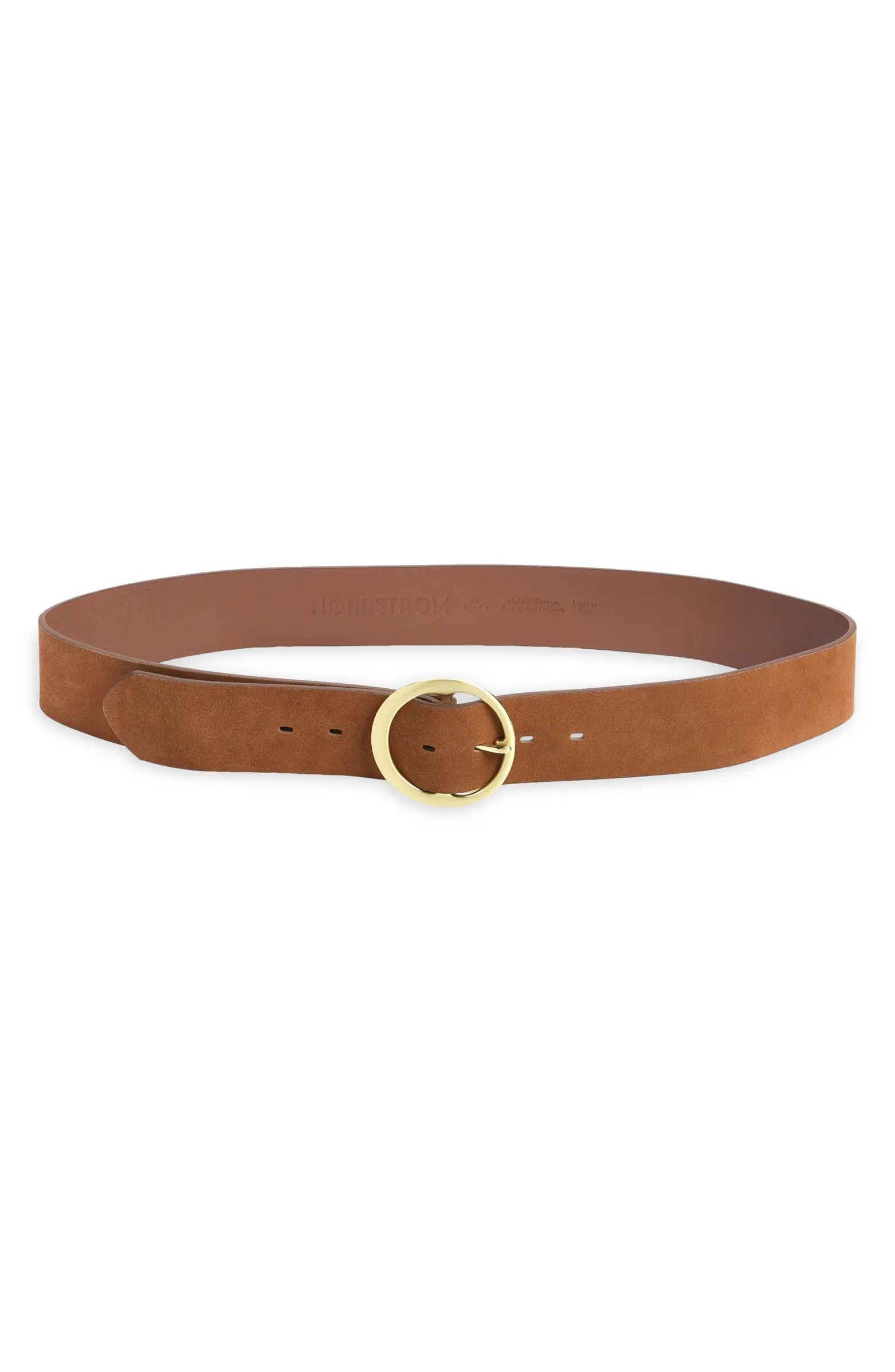 Oversize Buckle Suede Belt | Nordstrom