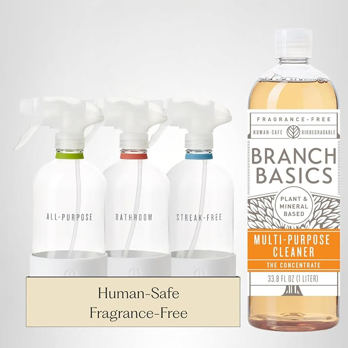 Branch Basics Cleaning Essentials Kit: All Purpose, Glass and Bathroom Cleaner - Concentrate (33.... | Amazon (US)