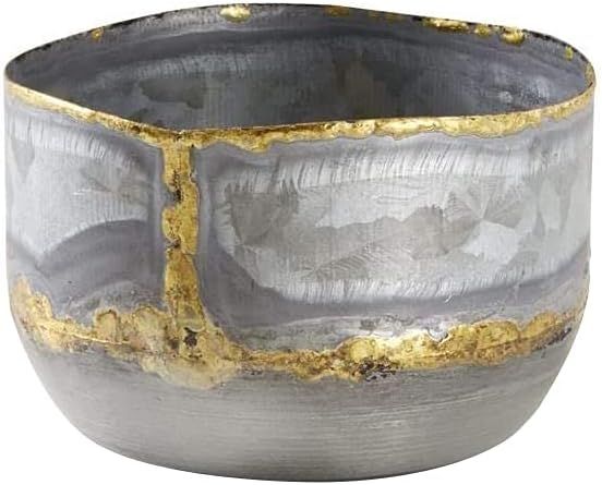 Serene Spaces Living Decorative Zinc Bowl with a Touch of Gold, Modern Accent Piece, Measures 3.2... | Amazon (US)