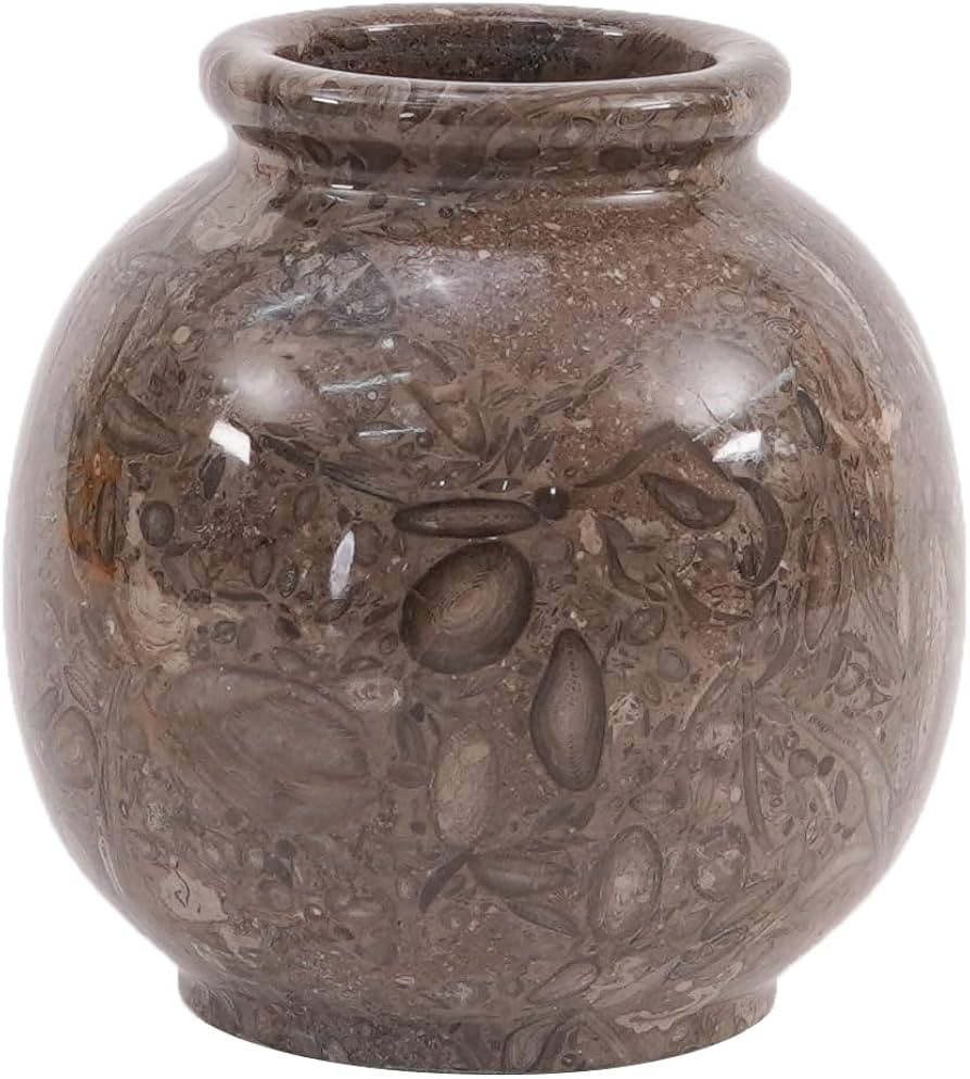 Marble Vase 5 Inch Handmade Green Stone Flower Vase for Pampas Grass - Small Vases for Fresh Flow... | Amazon (UK)