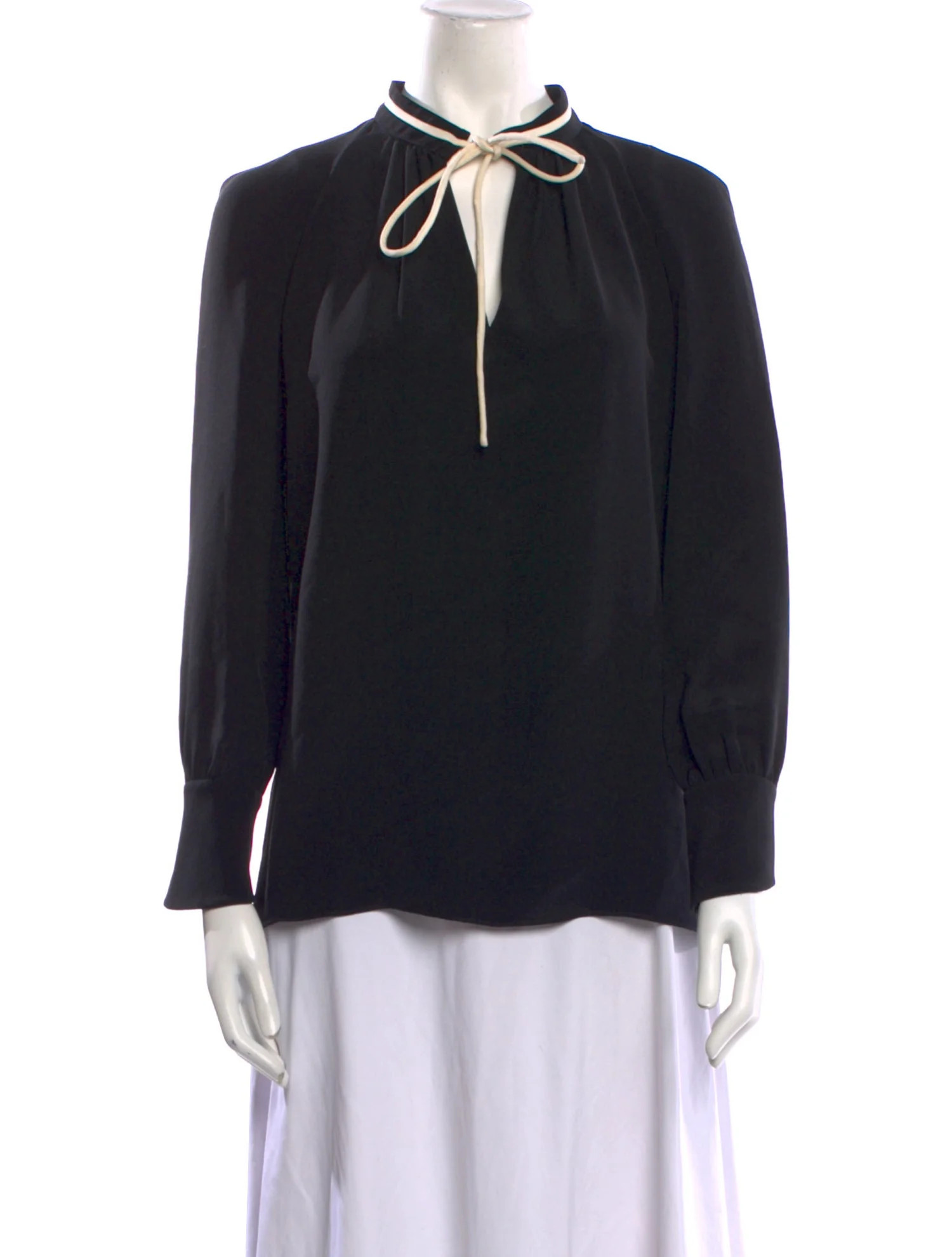 Tie Neck Long Sleeve Blouse | The RealReal