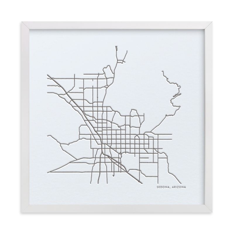 Custom Map Letterpress Art | Minted