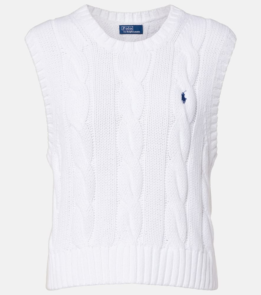 Polo Ralph Lauren Logo cable-knit cotton sweater vest | Mytheresa (INTL)