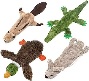 Best Pet Supplies 2-in-1 Stuffless Squeaky Dog Toys with Soft, Durable Fabric for Small, Medium, ... | Amazon (US)