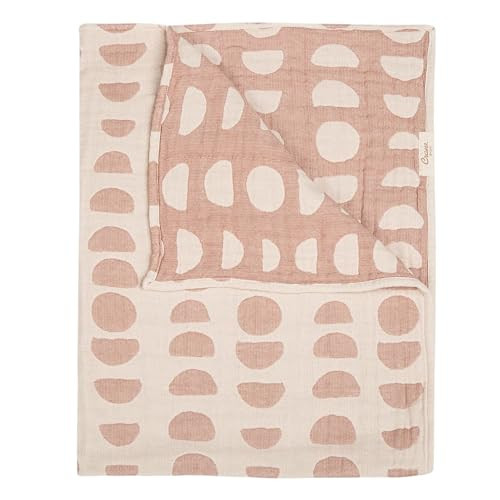 Crane Baby Moon Phase Cotton Baby Blanket 30” x 40”, Soft Cotton Muslin Nursery and Stroller Blanket for Boys and Girls, Neutral Baby Gift | Amazon (US)